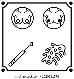 medical medicine set icon vector