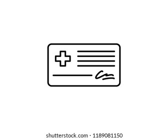 Medical Membership Card Vector Black Line Art Symbols On White Background For Commercial Business Medical Cannabis Health Services Website 