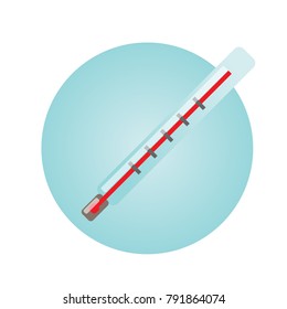 Medical mercury thermometer icon. Vector illustration.
