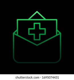 Symbol für medizinische Nachricht Einfache dünne Linie, Vektorillustration von medizinischen Symbolen für i und ux, Website oder mobile Applikationen
