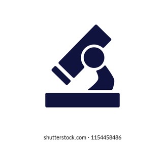 medical microscope icon design round illustration,glyph style design, designed for web and app