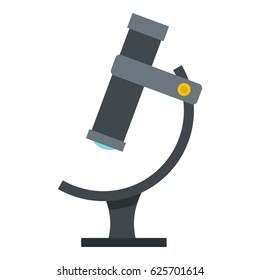 Medical microscope icon flat isolated on white background vector illustration