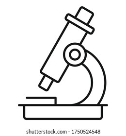 Medical microscope icon. Outline medical microscope vector icon for web design isolated on white background