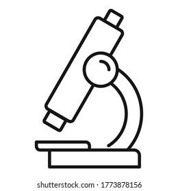 Medical microscope icon. Outline medical microscope vector icon for web design isolated on white background