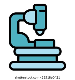 Medical microscope icon outline vector. Teacher advice. Sexual health color flat