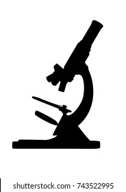 medical microscope silhouette vector