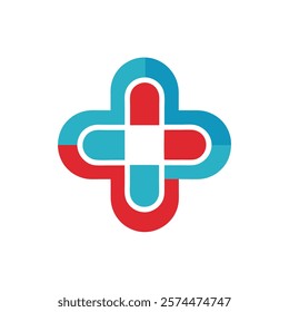 Medical minimalist logo on white background