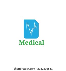 Medical minimalist logo or vector logo