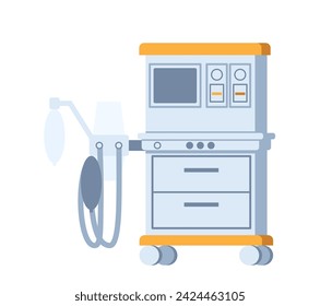 Medical modern equipment concept. Medicine and hospital apparatus. Health care and treatment, diagnosis. Graphic element for website. Cartoon flat vector illustration isolated on white background