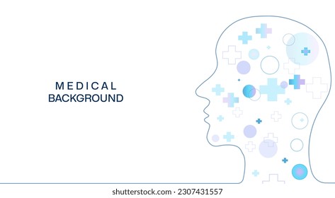 Antecedentes moleculares médicos con elementos médicos, cardiograma. Concepto biotecnológico, tecnologías innovadoras, atención de la salud. Vector