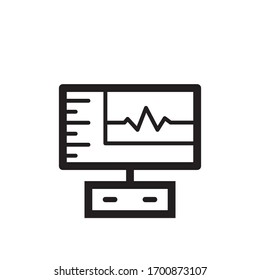 Medical Monitor Icon Vector Illustration