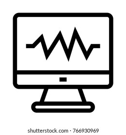 medical monitor line icon
