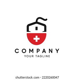 Medical mouse, suitable for PC or laptop service business, cocok buat usaha kesehatan online. Logo vector design