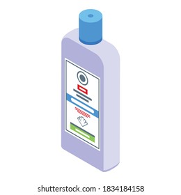 Medical mouthwash icon. Isometric of medical mouthwash vector icon for web design isolated on white background