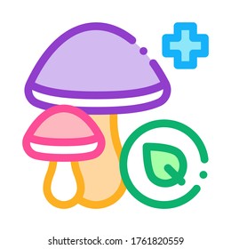 vector de icono de hongos médicos. señal de hongos médicos. ilustración de símbolo de color