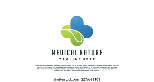 Diseño de logotipo de naturaleza médica concepto único Vector Premium Parte 4