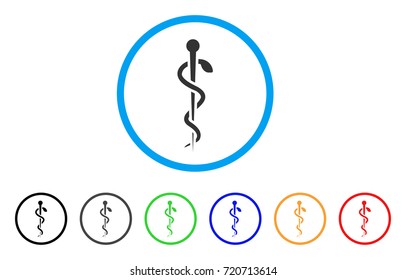 Medical Needle rounded icon. Style is a flat medical needle grey symbol inside light blue circle with black, gray, green, blue, red, orange color versions.