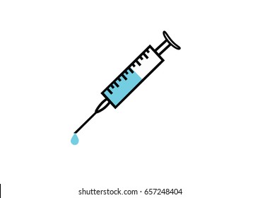 Medical needle vector icon.