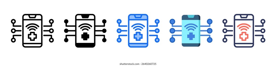Medical Network Icon Multiple Style