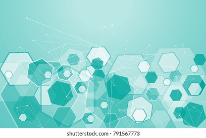Medical network isolated on green background. Abstract concept for web site,poster,placard,wallpaper and banner.Useful for brochure,layout and backdrop. Creative art,modern design, vector illustration