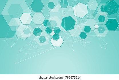 Abstract Background Molecules Hexagonal Structure Chemistry Stock ...