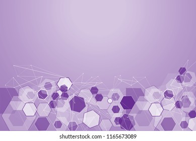 Medical network isolated on violet background. Abstract concept for web site,poster,placard,wallpaper and banner.Useful for brochure,layout and backdrop.Creative art,modern design, vector illustration