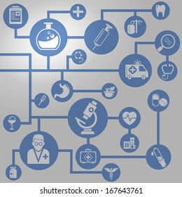 medical network, science concept background