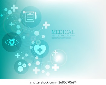 medical network wallpaper.vector blue background.