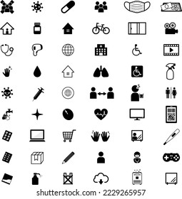 Medical and new lifestyle illustration icon set