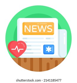 Medical News Icon In Editable Quality 

