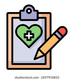 Elemento de icono de nota médica para diseño