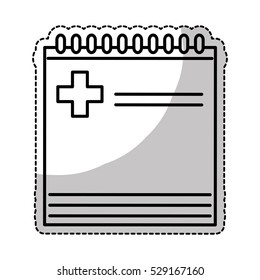 medical notepad icon image vector illustration design 