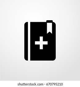medical notepad icon. vector sign symbol on white background
