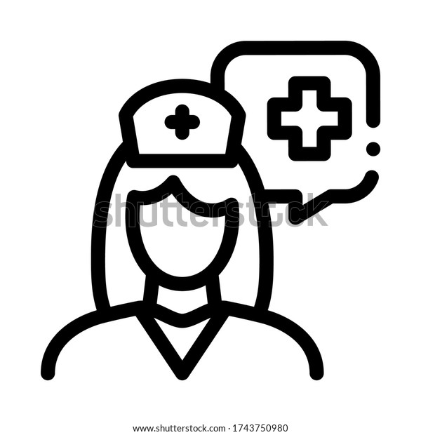 medical nurse icon vector. medical nurse\
sign. isolated contour symbol\
illustration