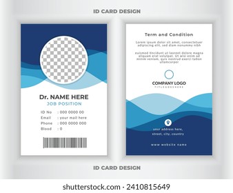 Medical Nurse Identification Card. ID cards for medical doctors, nurses, and people