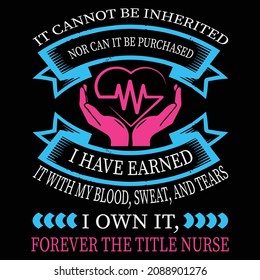Medical nurse t-shirt design vector
