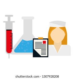 medical nurse with tube test
