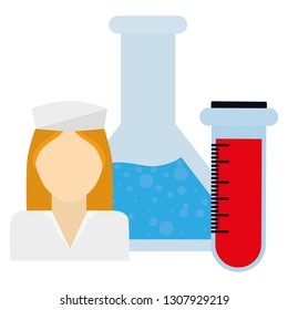 medical nurse with tube test