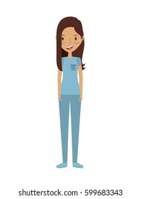 medical nurse woman icon over background. colorful design. vector illustration