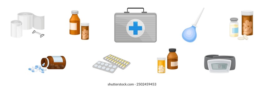 Medical Object and Different Hospital Item Vector Set