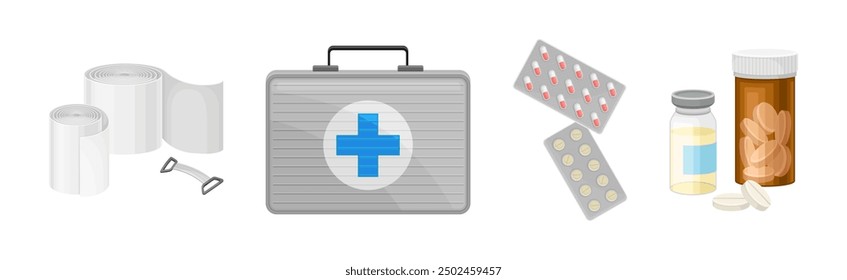 Medical Object and Different Hospital Item Vector Set