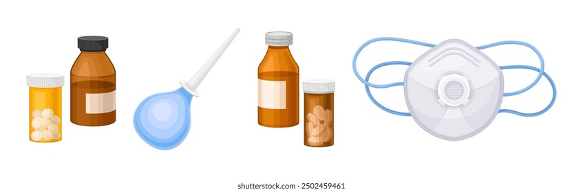 Medical Object and Different Hospital Item Vector Set