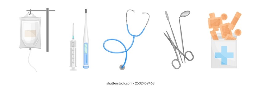 Medical Object and Different Hospital Item Vector Set