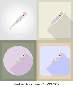 medical objects and equipment flat icons illustration isolated on background