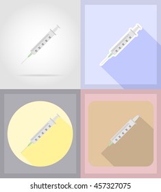 medical objects and equipment flat icons illustration isolated on background