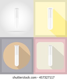 medical objects and equipment flat icons illustration isolated on background