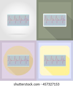 medical objects and equipment flat icons illustration isolated on background
