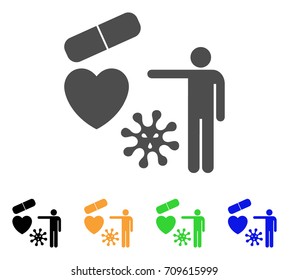 Medical Objects Presentation vector pictograph. Style is a flat graphic symbol in gray, black, yellow, blue, green color variants. Designed for web and mobile apps.