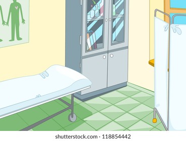 Medical Office. Cartoon Background. Vector Illustration EPS 10.