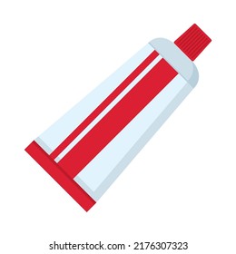 medical ointment bottle on white background